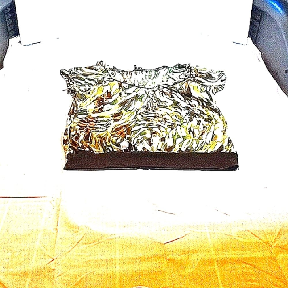 Camouflage Print Whimsigoth Animal Top Pit To Pit 18" Length Pit To Hem 20"